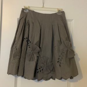 Anthropologie skirt with appliqué
